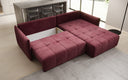 Designer Ecksofa Velaro mit Schlaf- und Klappfunktion in Samt