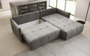 Designer Ecksofa Velaro mit Schlaf- und Klappfunktion in Samt