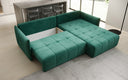 Designer Ecksofa Velaro mit Schlaf- und Klappfunktion in Samt