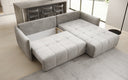 Designer Ecksofa Velaro mit Schlaf- und Klappfunktion in Samt