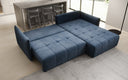 Designer Ecksofa Velaro mit Schlaf- und Klappfunktion in Samt
