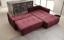 Designer Ecksofa Velaro mit Schlaf- und Klappfunktion in Samt