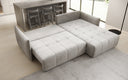Designer Ecksofa Velaro mit Schlaf- und Klappfunktion in Samt