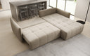 Designer Ecksofa Velaro mit Schlaf- und Klappfunktion in Samt