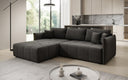 Designer Ecksofa Velaro mit Schlaf- und Klappfunktion in Samt