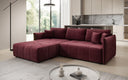 Designer Ecksofa Velaro mit Schlaf- und Klappfunktion in Samt
