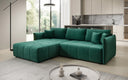 Designer Ecksofa Velaro mit Schlaf- und Klappfunktion in Samt