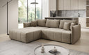 Designer Ecksofa Velaro mit Schlaf- und Klappfunktion in Samt