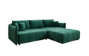 Designer Ecksofa Velaro mit Schlaf- und Klappfunktion in Samt