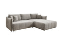 Designer Ecksofa Velaro mit Schlaf- und Klappfunktion in Samt