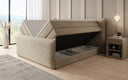 Boxspringbett Liana II mit hochklappbarem Stauraum in Samt