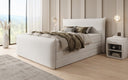 Boxspringbett Liana II mit hochklappbarem Stauraum in Samt