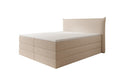 Boxspringbett Liana mit hochklappbarem Stauraum in Teddy Bouclé