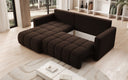 Designer Ecksofa Beatrice mit Schlaf- und Klappfunktion in Bouclé