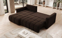 Designer Ecksofa Beatrice mit Schlaf- und Klappfunktion in Bouclé