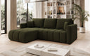Designer Ecksofa Beatrice mit Schlaf- und Klappfunktion in Bouclé