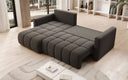 Designer Ecksofa Beatrice mit Schlaf- und Klappfunktion in Bouclé
