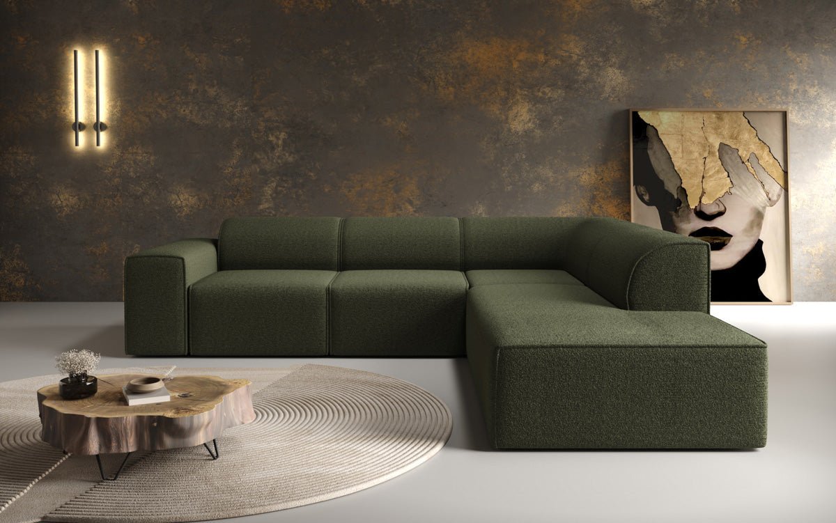 Designer Sofa Idiola L in Teddy Bouclé