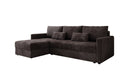 Designer Ecksofa Roma in Cord mit Schlaf- und Klappfunktion