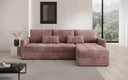 Designer Ecksofa Roma in Cord mit Schlaf- und Klappfunktion