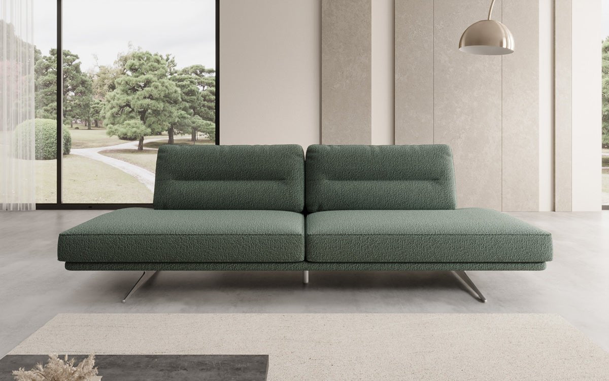 Designer Sofa Torino 3 Sitzer Open in Bouclé