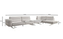 Designer Ecksofa Torino Maxi in Bouclé