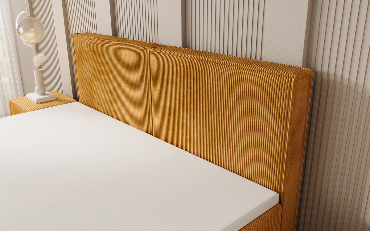 Boxspringbett Elara mit Schwebeoptik in Cord