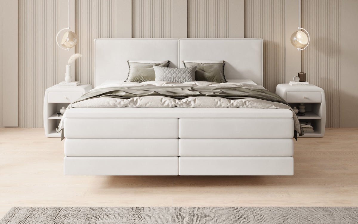 Boxspringbett Ophelia mit Schwebeoptik in Samt