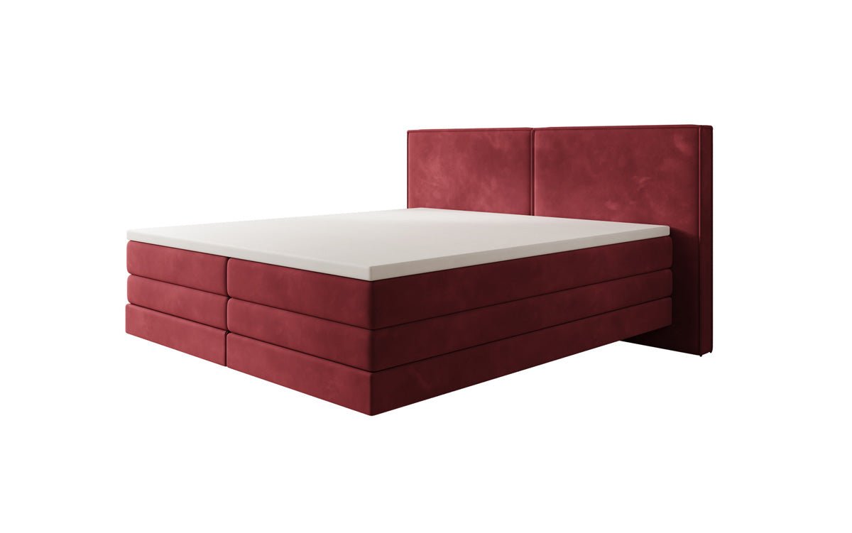 Boxspringbett Ophelia mit Schwebeoptik in Samt