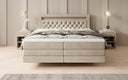 Boxspringbett Menzogna mit Schwebeoptik und LED in Samt
