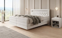 Boxspringbett Menzogna mit Schwebeoptik und LED in Samt