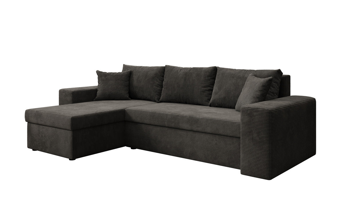 Designer Sofa Denver Cord mit Schlaf- und Klappfunktion