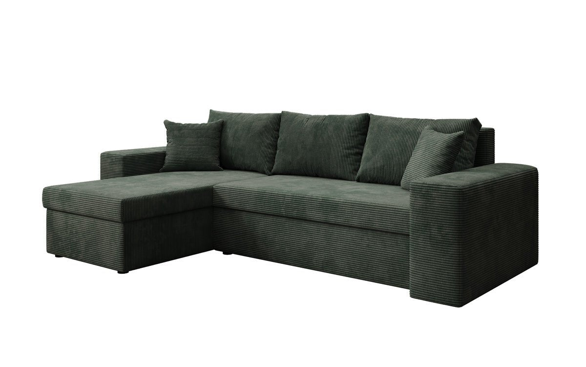 Designer Sofa Denver Cord mit Schlaf- und Klappfunktion