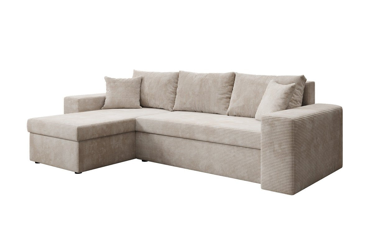 Designer Sofa Denver Cord mit Schlaf- und Klappfunktion