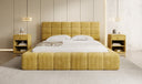 Designer Polsterbett Marshmallow in Cord mit Stauraum