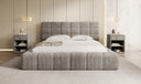 Designer Polsterbett Marshmallow in Cord mit Stauraum