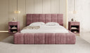 Designer Polsterbett Marshmallow in Cord mit Stauraum