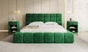 Designer Polsterbett Marshmallow in Samt mit Stauraum