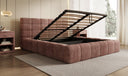 Designer Polsterbett Marshmallow in Cord mit Stauraum