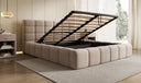 Designer Polsterbett Marshmallow in Strukturstoff mit Stauraum