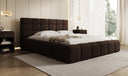 Designer Polsterbett Marshmallow in Teddy Bouclé mit Stauraum