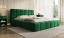 Designer Polsterbett Marshmallow in Samt mit Stauraum
