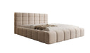 Designer Polsterbett Marshmallow in Strukturstoff mit Stauraum