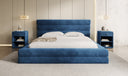 Designer Polsterbett Maren in Samt mit Stauraum