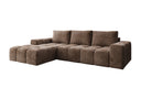 Designer Ecksofa Aila mit Schlaf- und Klappfunktion in Cord