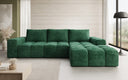 Designer Ecksofa Aila mit Schlaf- und Klappfunktion in Cord