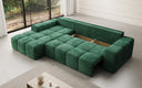 Designer Ecksofa Aila mit Schlaf- und Klappfunktion in Cord