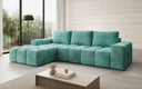 Designer Ecksofa Aila mit Schlaf- und Klappfunktion in Cord