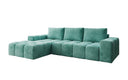 Designer Ecksofa Aila mit Schlaf- und Klappfunktion in Cord