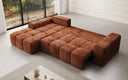 Designer Ecksofa Aila mit Schlaf- und Klappfunktion in Cord